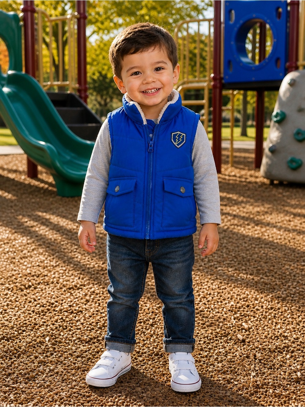Buffalo David Bitton Bright Blue Kids Vest Size 2T
